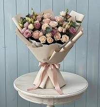 Букет цветов из:  Розы и Лизиантусы #REPLACE_PRED# Пудоже