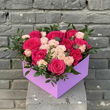 Цветочная композиция из Розы в коробке в Пудоже