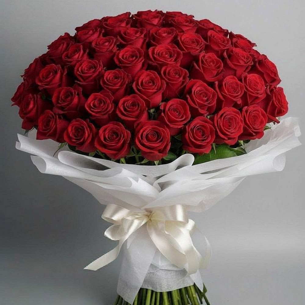 Букет 101 Красная роза Блэк Мэджик в Пудоже