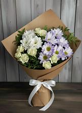 Букет цветов из:  Хризантемы и Розы в Пудоже