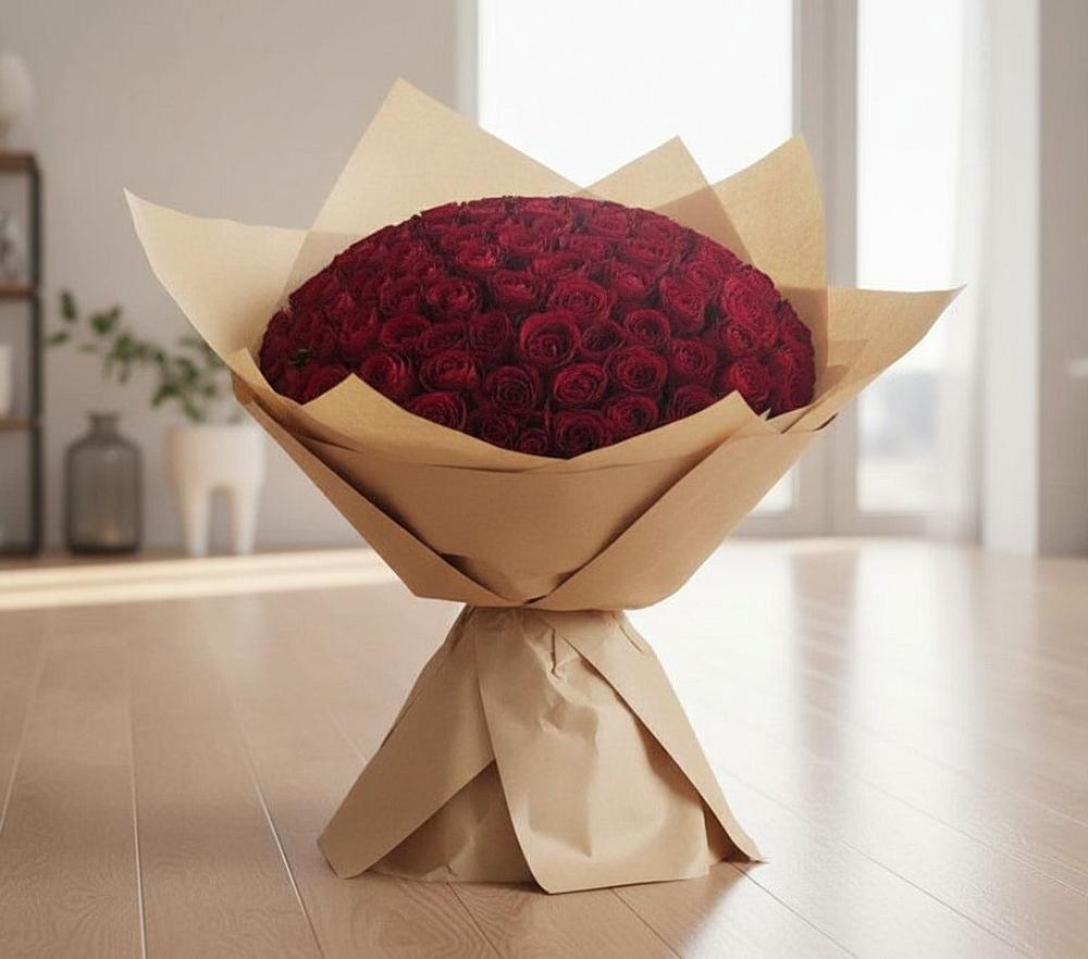 Букет 101 Красная роза в Пудоже
