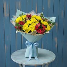 Букет цветов из:  Альстромерии и Хризантемы в Пудоже