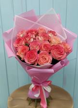 Букет 15 Розовых роз Равель в Пудоже